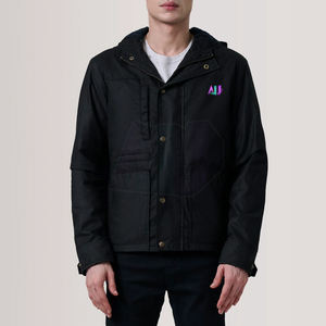 Chaqueta de Lona con Capucha para Hombre, Resistente, con Logotipo Frontal, de Secado Rápido y Ecológica, para Viajes y Actividades al Aire Libre - Product Image 5