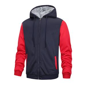 Mezcla de algodón/poliéster Hombres Casual Invierno Patrón sólido Fleece Transpirable Sudaderas con capucha Frente Impresión digital Sudaderas OEM - Product Image 2