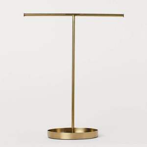 Soporte organizador de joyería de metal duradero y elegante con múltiples ganchos para colgar collares y almacenar anillos con elegancia - Product Image 6