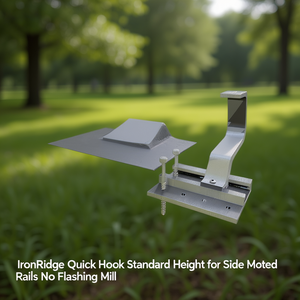 IronRidge Quick <b>Hook</b> Standard Height <b>for</b> Side Mounted <b>Rails</b> No Flashing Mill - Product Image 3