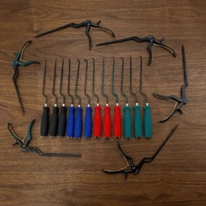 Juego de Curetas Kerrison Rongeur para Cirugía de Columna Lumbar Veterinaria MIS, 18 Piezas, Instrumentos Quirúrgicos Ortopédicos de Acero Inoxidable para Perros - Product Image 1