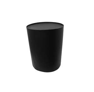 Votive ronde en fer décoratif au design antique avec pot à bougie et bougeoir en PC noir mat à la cire et décoration de table faite à la main - Product Image 1