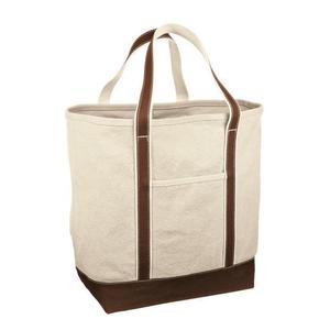 Solid Color <b>Large</b> Heavyweight <b>Canvas</b> Tote <b>Bags</b> with Open Closure Type - Product Image 5