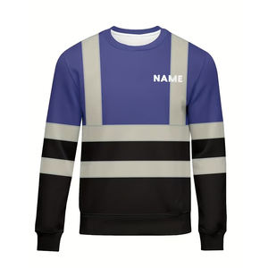 Sudaderas de Seguridad Reflectantes de Alta Visibilidad para Invierno, Sudadera Personalizada de Manga Larga con Forro Polar - Product Image 1