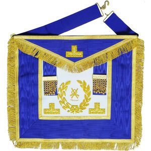 Maçonnique Regalia Craft Grand Officiers Robe Complète Tablier Brodé Avec Point De Croix Et Couture Complexe - Product Image 3