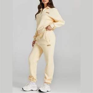 Conjunto Deportivo de Dos Piezas con Capucha para Mujer, Talla Grande, Invierno, Sudadera de Manga Larga, Pantalones Anchos para Uso Casual - Product Image 4