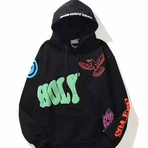 Sweat à capuche 100% coton de qualité supérieure pour hommes pull lourd sweats à capuche vierges sweats à capuche personnalisés impression bouffante polaire sweats à capuche unisexe - Product Image 1