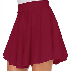 ชุดเล่นกีฬาของผู้หญิงกระโปรงเทนนิสแบดมินตันเอวสูงแห้งเร็วสีกำหนดโลโก้ได้เอง - Product Image 3