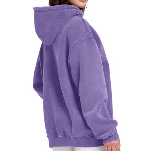 Acid Wash Hoodie Femmes Casual Streetwear Goutte Épaule Figures Respirant Eco Friendly Hoodies Tricoté Élastique Poignets Chaleur - Product Image 6