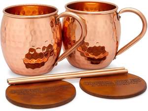 Embossed Copper <b>Mug</b> Decorative Hammered <b>Handmade</b> Drinkware for Villa Home Bar Party Restaurant and Dining - Product Image 4