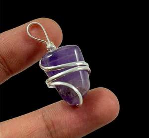 Indian Exporter of Handcrafted Tumbled Hanger Pendant for Positive Energy or Reiki <b>Healing</b> and Emotional Balance For Sale - Product Image 5