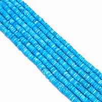 Howlite Turquoise pierre précieuse Heishi disque roue entretoise perles lisses brin pierre en vrac pour la fabrication de bijoux bricolage artisanat en gros