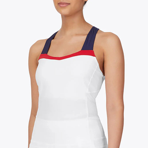 Uniforme de tenis para mujer de Pakistán, cuello redondo, sin mangas, de secado rápido, transpirable, que absorbe la humedad, Spandex/poliéster, ropa deportiva delantera - Product Image 3