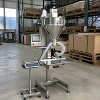 Machine de remplissage semi-automatique de poudre sèche à vis sans fin entraînée par engrenages, distributeur de poudre fine pour l'emballage de produits chimiques en sacs