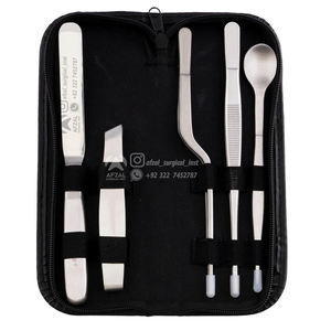 Juego de pinzas para pestañas de alta calidad, 5 uds., incluye pinzas de acero inoxidable, espátula, cuchara chapada en salsa, opciones multicolores personalizadas - Product Image 2