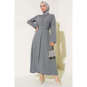 Abaya with <b>Stone</b> Embellished Sleeves - Product Image 2