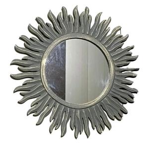 Espejo enmarcado de aluminio de inspiración vintage, atractivo atemporal con estilo Art Deco, Metal decorativo para uso en la pared del hogar - Product Image 3