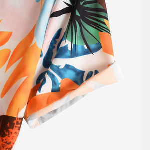 เสื้อยืดคอกลมแขนยาวสำหรับผู้หญิงพิมพ์ลายแฟชั่นฮาวาย - Product Image 4