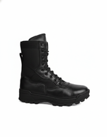 Bottes tactiques d'extérieur robustes et de haute qualité, noires, toutes saisons, antidérapantes, avec embout en acier anti-écrasement, en cuir suédé, de sécurité