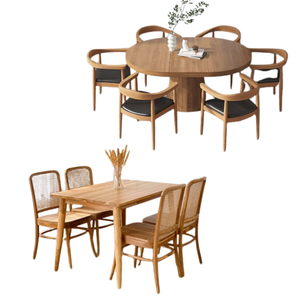 Nouveau design de table et de chaises en rotin de style moderne ensemble de salle à manger chaise de salle à manger café en rotin de loisirs patio de restaurant prix de gros - Product Image 4