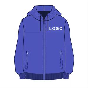 2024 Sudadera con capucha personalizada de alta calidad 100% algodón con cremallera completa Sudadera sólida Logotipo bordado Impermeable OEM - Product Image 4