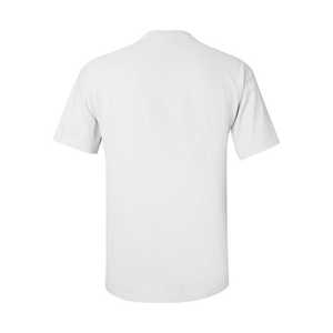 เสื้อยืดแขนสั้นคอกลมผ้าคอตตอนแท้ทรงหลวมสีพื้นสีขาวเสื้อยืดผู้ชายและผู้หญิงสีทึบ - Product Image 5