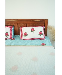 Premium Organic Eco-Friendly Cotton <b>Handmade</b> Block Printed Dohar Luxury Lightweight All-Season <b>Quilt</b> Natural Inspired Designs - Product Image 1