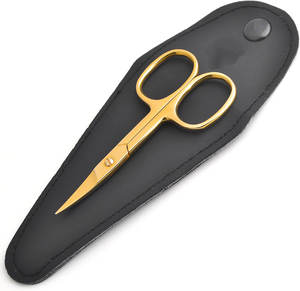 Ciseaux à ongles professionnels couleur or, ciseaux à cuticules incurvés en acier inoxydable, lame tranchante pour femmes et hommes, manucure - Product Image 2