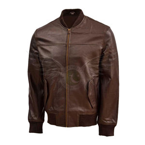 Veste en cuir à manches longues, en cuir, confortable et Design pour l'extérieur, pour l'hiver, au meilleur prix - Product Image 1