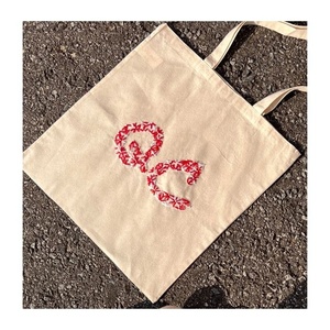 Grey Round Center Floral Embroidered GOTS Large Tote Capacity High Quality Cotton <b>Eco</b> Summer Vintage Portable Women Beach Bags - Product Image 2