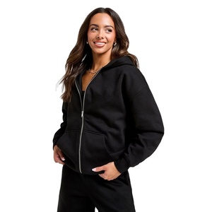 Conjunto de chándal Premium para mujer, cómodo tejido de algodón y poliéster, chándal negro para mujer, ropa informal y deportiva para mujer - Product Image 1