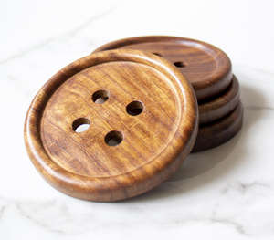 Posavasos de piedra Posavasos de madera redondo de lujo con forma de botón vintage a un precio razonable utilizado en la cocina de la mejor calidad - Product Image 6