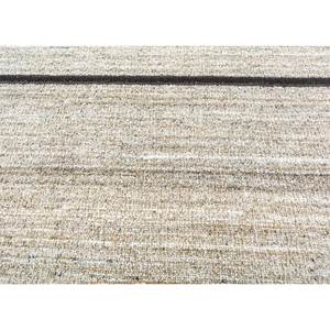 Tapis en laine et viscose tissé à la main, rayé beige et marron, pour usage domestique - Hwv-51052 - Product Image 3