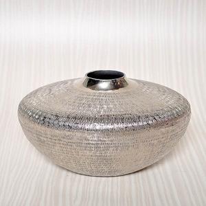 Fantaisie Martelé Jardinière Forme Ronde Pots De Fleurs Et Vase Ensemble De 2 Or Poli Table Décoration Fleur Vase Et Pot À Bas Prix - Product Image 4