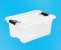 Boîte de rangement rectangulaire pour le bureau, avec couvercle, multi-usages, empilable, écologique, en plastique transparent PP, pour jouets, vêtements
