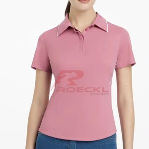 Top de equitación de diseño Premium para mujer, venta al por mayor, control de humedad de punto sin costuras, entrenamiento ecuestre de movimiento flexible de secado rápido - Product Image 1