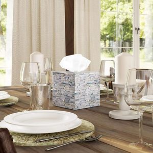 Haute qualité luxe mère de porte-papier de soie vadrouille en bois boîte de mouchoirs en papier pour dessus de table maison restaurant décoration de voiture - Product Image 6