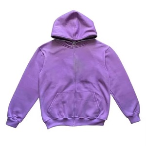 Style tendance personnalisé Sublimation imprimé automne polaire poche pull à capuche polyester/coton mélangé manches longues teint uni - Product Image 3