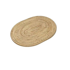 Oval rolled water hyacinth placemat Eco friendly products Made in Vietnam <b>Table</b> decoration Woven Placemat Wholesale - Product Image 2