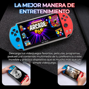 เครื่องเล่นเกมพกพา Retro Mini PSP X12 PLUS หน้าจอ IPS 7.1 นิ้ว ความจุ 32G พร้อม Wi-Fi เครื่องเล่นวิดีโอ หน้าจอ IPS 7 นิ้ว สไตล์เรโทร ฟังก์ชั่นเล่นเกมแบบย้อนยุค - Product Image 5