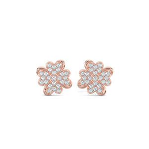 Diamante Corazón Flor Pendientes - Product Image 2