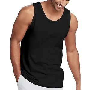 Groothandel Custom Logo Mannen Tank Tops Ademende Casual Gym Dragen Hoge Kwaliteit Snel Droog Tank Tops Voor Mannen