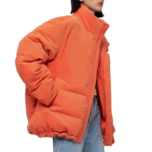 Blouson matelassé personnalisé pour homme, de haute qualité, chaud pour l'hiver, col montant, en velours côtelé, unisexe, en coton, veste en duvet, 2026, respectueux de l'environnement - Product Image 5