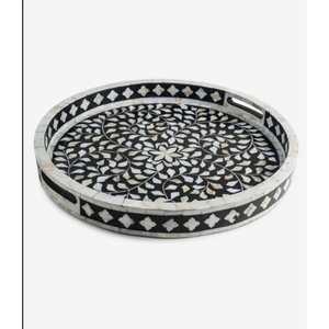 Plateaux de service décoratifs de vadrouille de haute qualité plateaux de service de nourriture ronds pour Ramadan Eid plateaux de service de nourriture décoratifs - Product Image 1