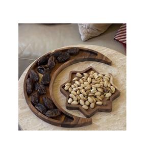 Vajilla Vintage Decoración del hogar Bandeja Hecha a mano Metal Forma De Luna Bandeja Platos de exhibición de ayuno Bandeja de Ramadán - Product Image 6