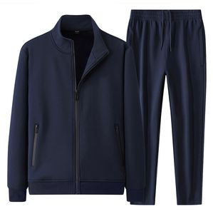 Survêtement de sport noir en tricot, survêtement personnalisé en molleton de coton pour hommes - Product Image 3
