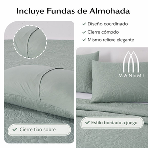 Set Copripiumino Estivo MANEMI Home, Motivo Floreale Classico, 3 Pezzi con 1 o 2 Federe Incluse - Product Image 5