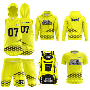 Ensemble de maillots de football respirants sur mesure, grande taille, uniforme de football, kit sportif par sublimation, tenue d'équipe durable pour l'été - Product Image 1