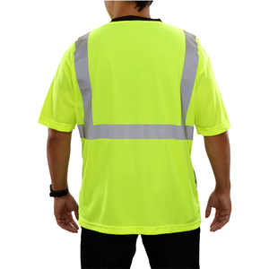 Camisetas de Trabajo de Alta Visibilidad para Hombre, Manga Corta, Cinta Reflectante, 100% Algodón, Camisetas de Seguridad para la Construcción con Envío y Entrega - Product Image 2