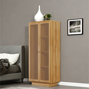 Armario alto de diseño minimalista de madera maciza 100% de alta calidad para muebles de dormitorio y muebles de interior - Product Image 1